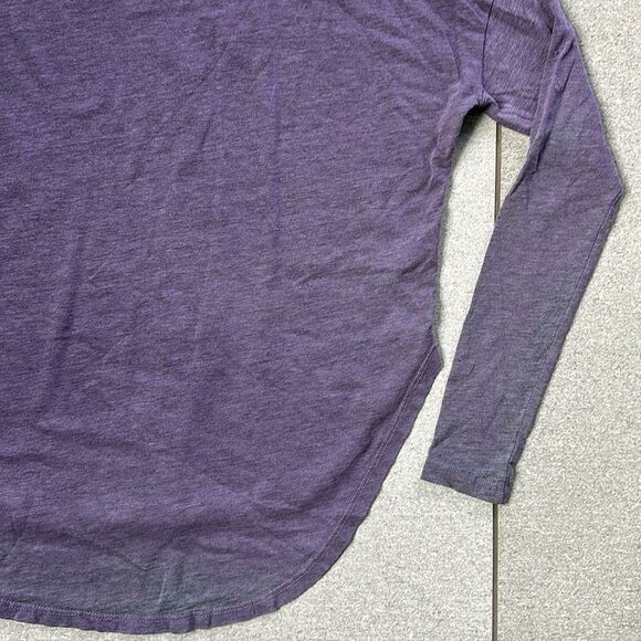 NWOT Chaser Tri-Blend Scoop Neck Burnout Rounded Hi-Low Hem Long Sleeve Tee XS - Picture 11 of 14
